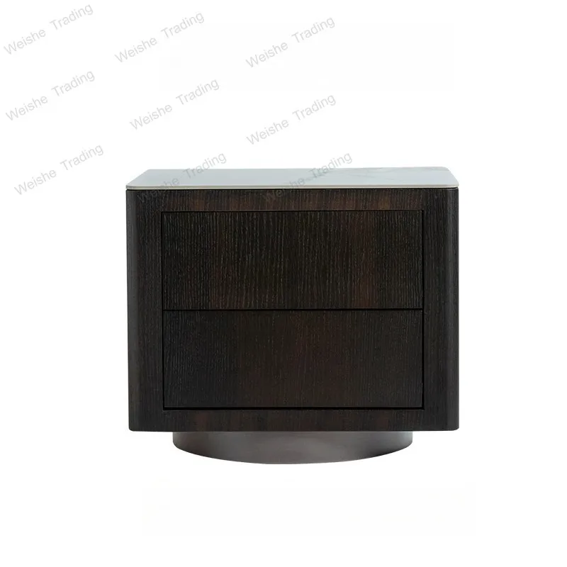 Minimalist bedside table Simple square slate Smokey color designer high-end locker
Minimalist bedside table Simple square slate Smokey color designer high-end locker