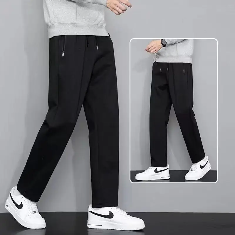 Spring Autumn Men Big Size Straight Sweatpants Fashion New Male Versatile Casual Elastic Waist Zipper Pocket Loose Trousers
Spring Autumn Men Big Size Straight Sweatpants Fashion New Male Versatile Casual Elastic Waist Zipper Pocket Loose Trousers