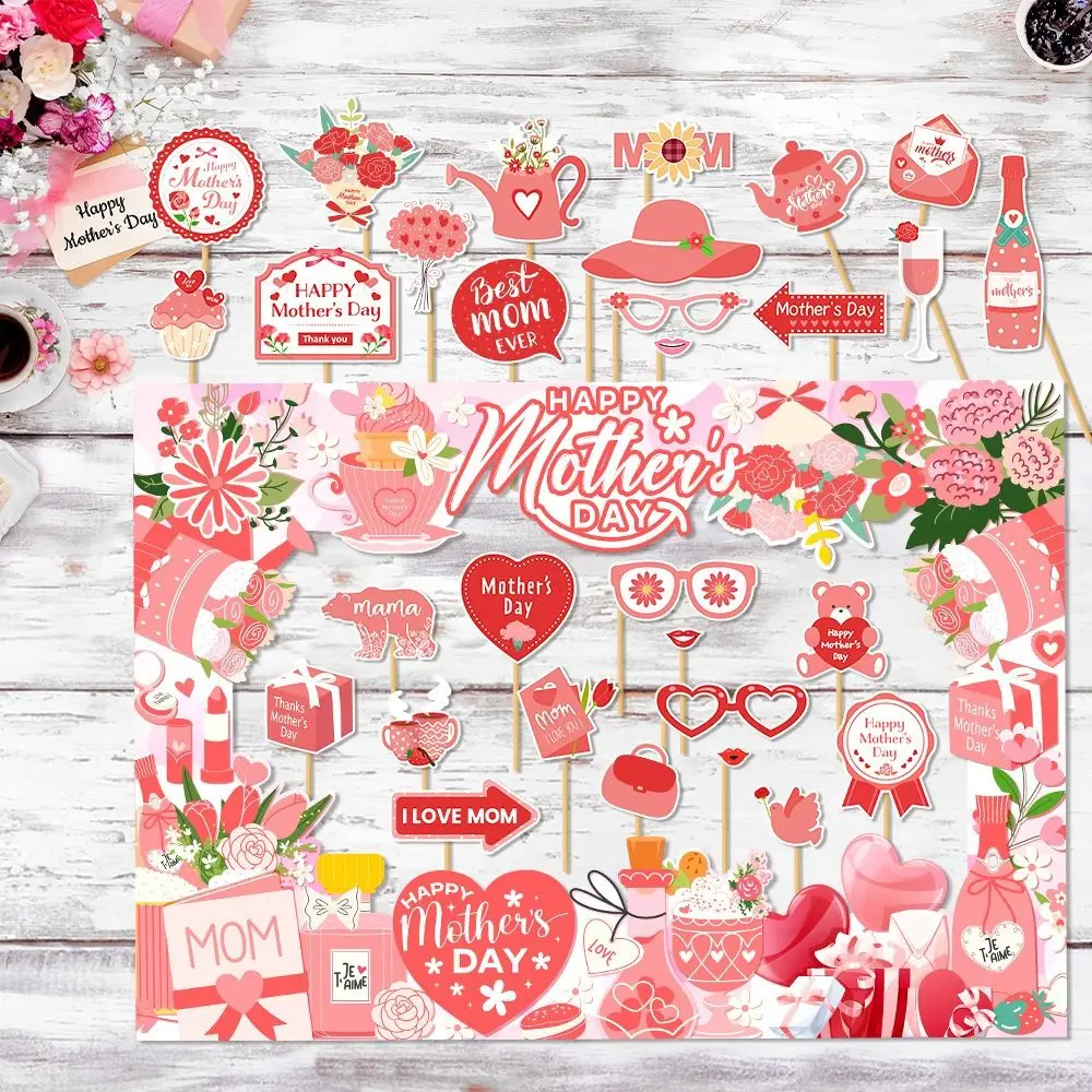 Romantic Mother's Day Photo Booth Props Handmade Paper Best Mom Ever Photo Frame Festival Dress Up Mask
Romantic Mother's Day Photo Booth Props Handmade Paper Best Mom Ever Photo Frame Festival Dress Up Mask
