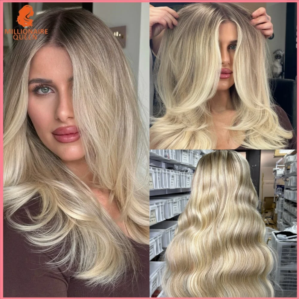 Millionaire Queen 13x6 Lace Front Blonde Wig Ash Blonde Ombre Body Wave Human Hair Glueless Wigs Brazilian Remy Hair For Women
Millionaire Queen 13x6 Lace Front Blonde Wig Ash Blonde Ombre Body Wave Human Hair Glueless Wigs Brazilian Remy Hair For Women