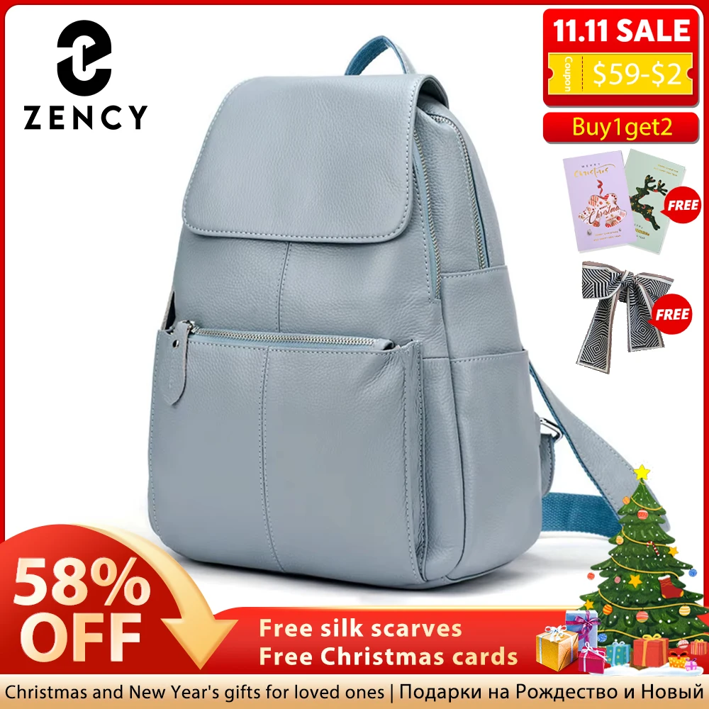 Zency 15 Colors Fashion Women Backpack 100% Genuine Leather Travel Knapsack Large Capacity Preppy Style Blue Grey Rucksack
Zency 15 Colors Fashion Women Backpack 100% Genuine Leather Travel Knapsack Large Capacity Preppy Style Blue Grey Rucksack