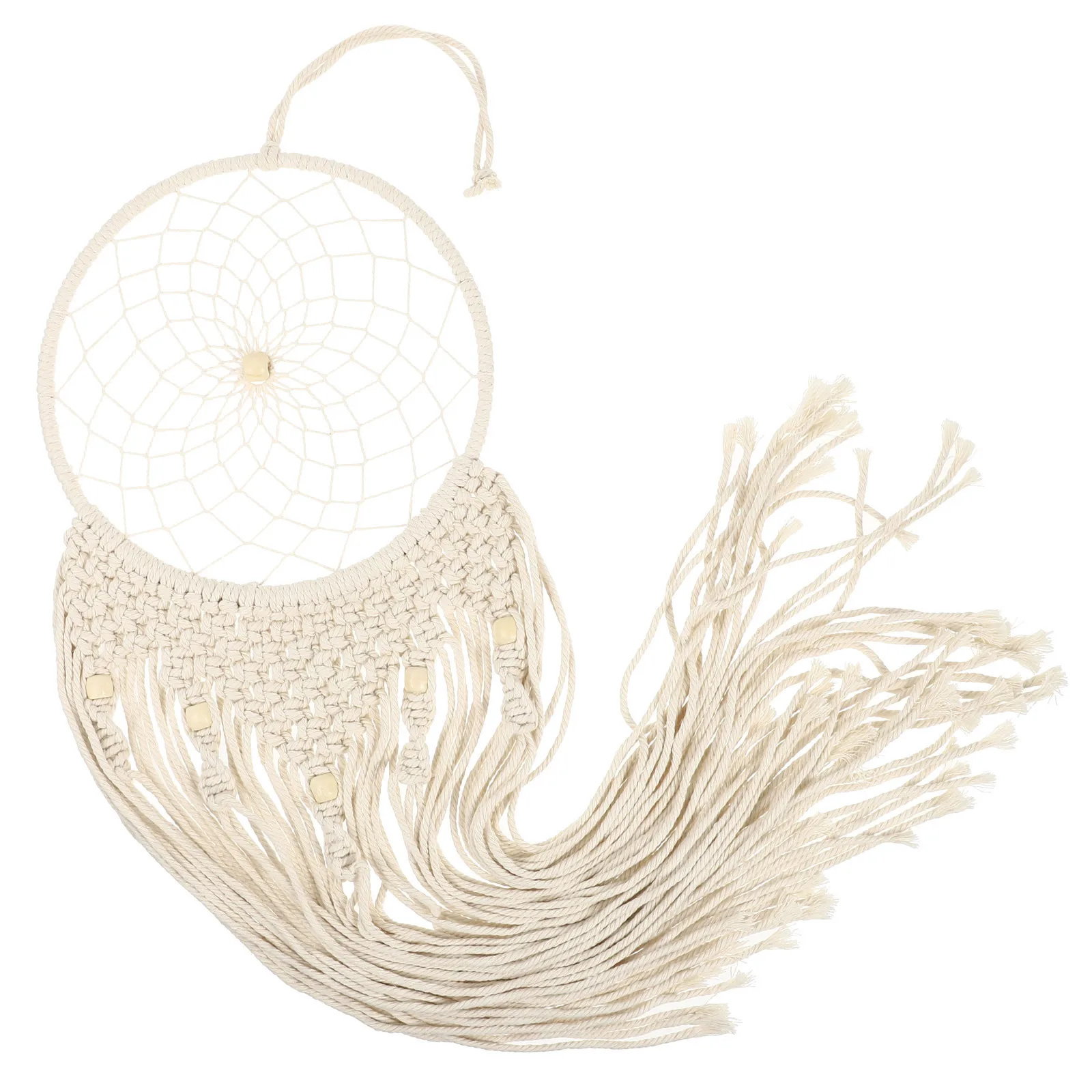 Handwoven Dreamcatcher Pendant Chic Tassel Macrame Tapestry Bedroom Nursery Wall Hanging Decor Woven Dreamcatcher 
Handwoven Dreamcatcher Pendant Chic Tassel Macrame Tapestry Bedroom Nursery Wall Hanging Decor Woven Dreamcatcher