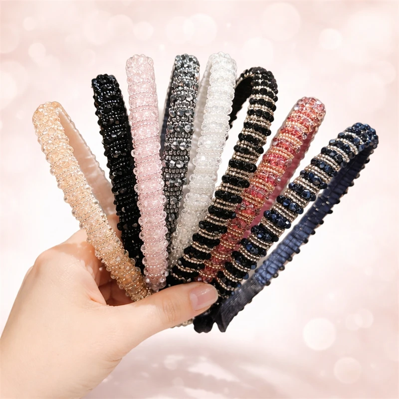 1PC Sparkling Crystal Beaded Headband Hair Hoop Band For Girls Women's Elegant Glitter Hairband Fashion Party Hair Accessory
1PC Sparkling Crystal Beaded Headband Hair Hoop Band For Girls Women's Elegant Glitter Hairband Fashion Party Hair Accessory