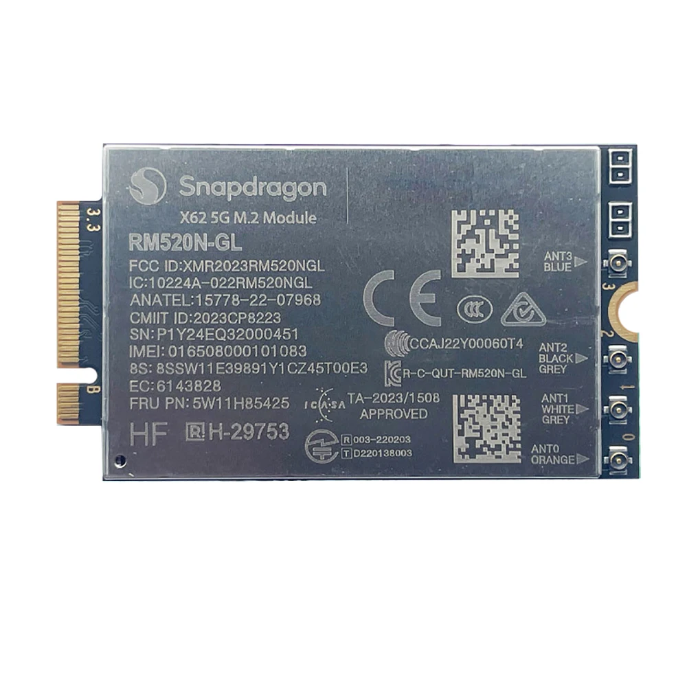 RM520N-GL 5G X62 Sub-6GHz mmWave Module PCIe3.0 FRU 5W11H85425 MIMO WWAN-карта для ноутбуков T14s Gen6, беспроводные WAN-адаптеры
RM520N-GL 5G X62 Sub-6GHz mmWave Module PCIe3.0 FRU 5W11H85425 MIMO WWAN-карта для ноутбуков T14s Gen6, беспроводные WAN-адаптеры