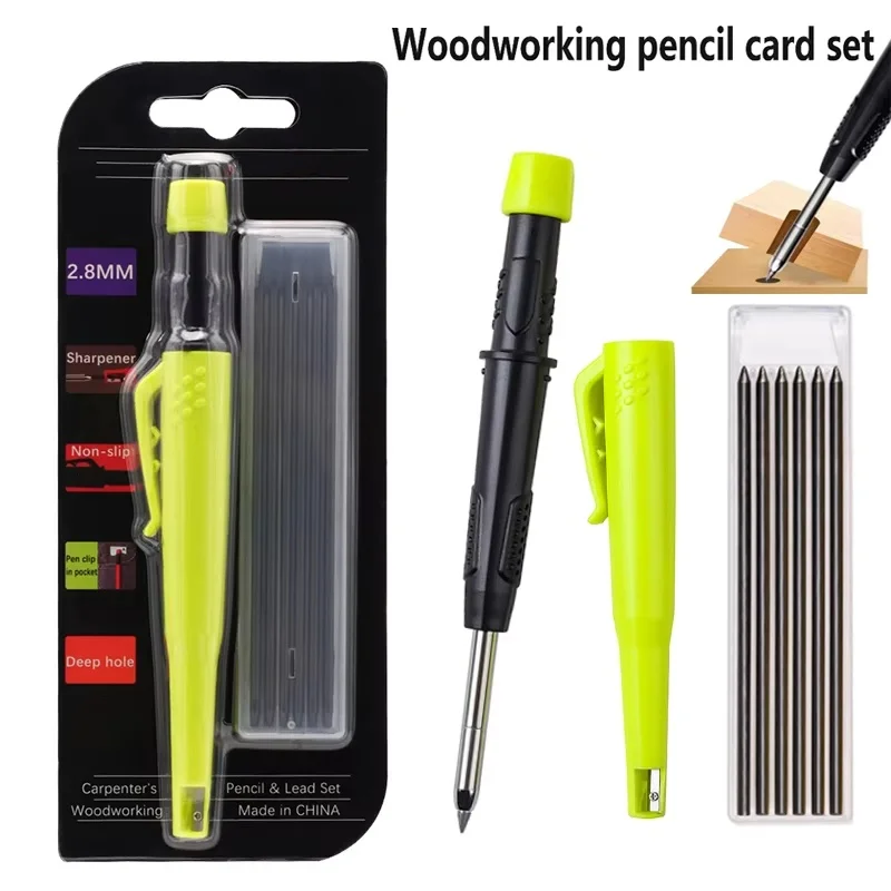 Carpenter Woodworking Pencil Card Set Deep Hole Marking and Drawing with 2.8mm Reliable and Durable Lead for Carpenters Engineer
Carpenter Woodworking Pencil Card Set Deep Hole Marking and Drawing with 2.8mm Reliable and Durable Lead for Carpenters Engineer