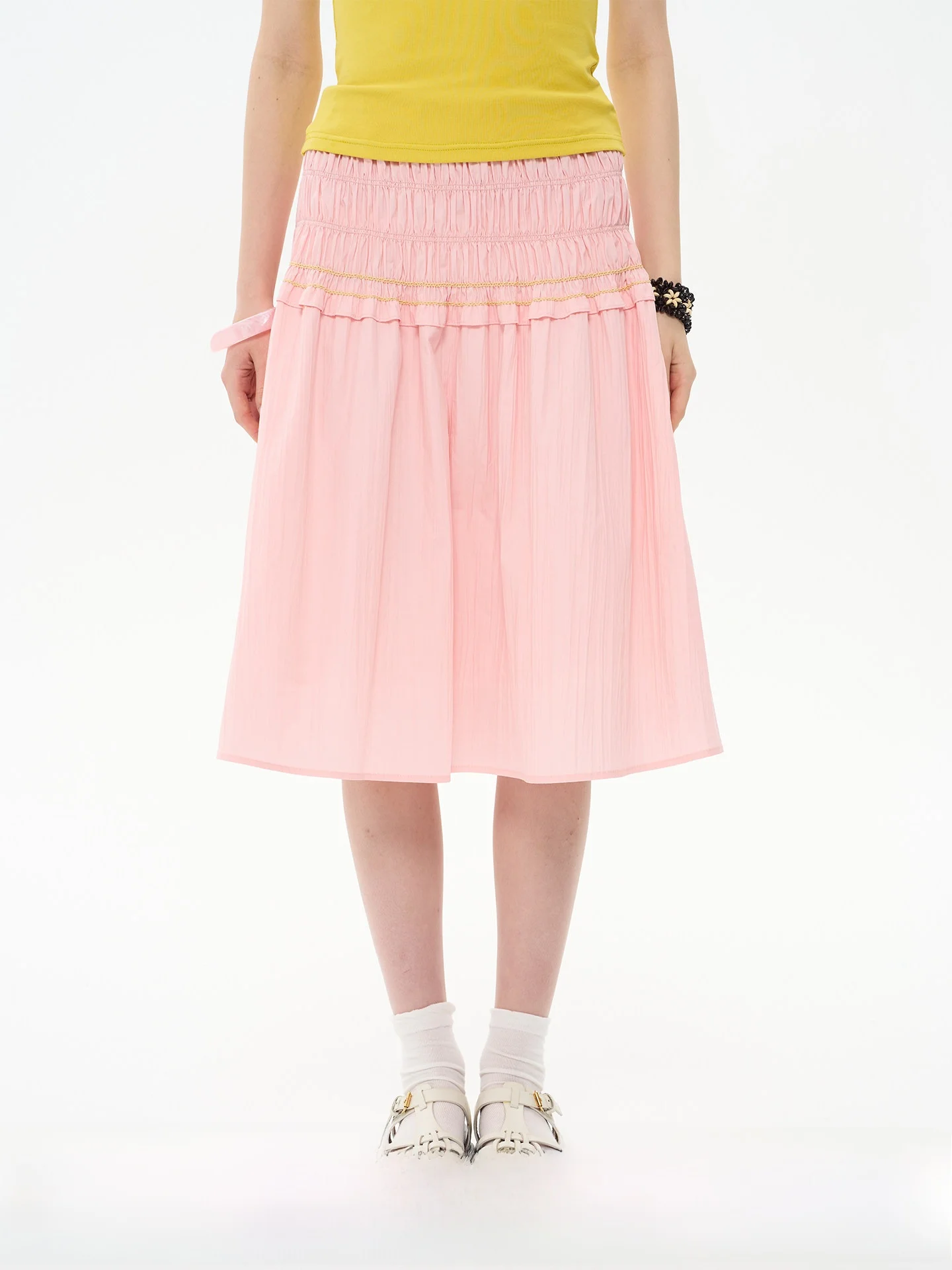 Pink Pleated Texture Ruffle Hem A-Line Umbrella Skirt Tube Top Elastic Waist Two-Way Wear Design Women's Fashion Spring Colle...
Pink Pleated Texture Ruffle Hem A-Line Umbrella Skirt Tube Top Elastic Waist Two-Way Wear Design Women's Fashion Spring Colle...