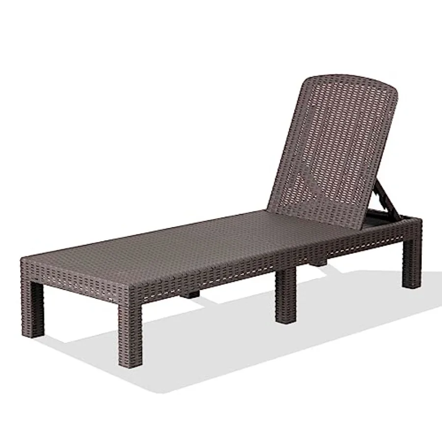 Outdoor Chaise Lounge Chair for Pool, Patio Bench Waterproof Sunbed, Mocha
Outdoor Chaise Lounge Chair for Pool, Patio Bench Waterproof Sunbed, Mocha