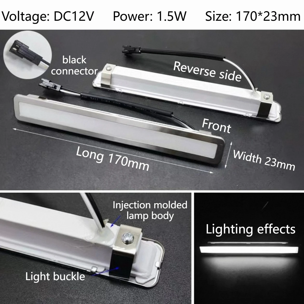 170mm Kitchen Range Hood Light 1.5W 12V Smoke Ventilator Extractor Lamp EL Connector Cooker Undercabinet Light Bulb
170mm Kitchen Range Hood Light 1.5W 12V Smoke Ventilator Extractor Lamp EL Connector Cooker Undercabinet Light Bulb