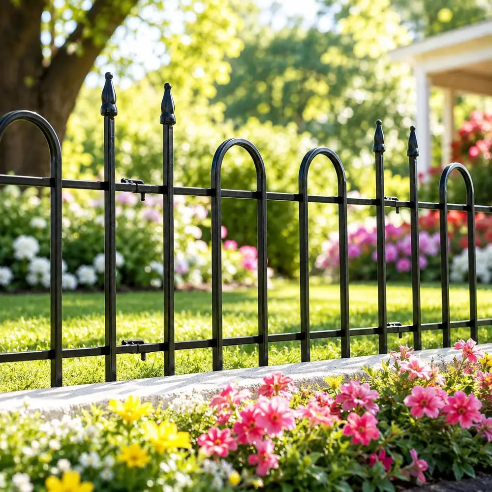 Metal Garden Fence 18H x 22W, 14.6FT Heavy Duty Rustproof Garden Border Fence with Arched Top, Outdoor Animal Barrier to Protec
Metal Garden Fence 18H x 22W, 14.6FT Heavy Duty Rustproof Garden Border Fence with Arched Top, Outdoor Animal Barrier to Protec