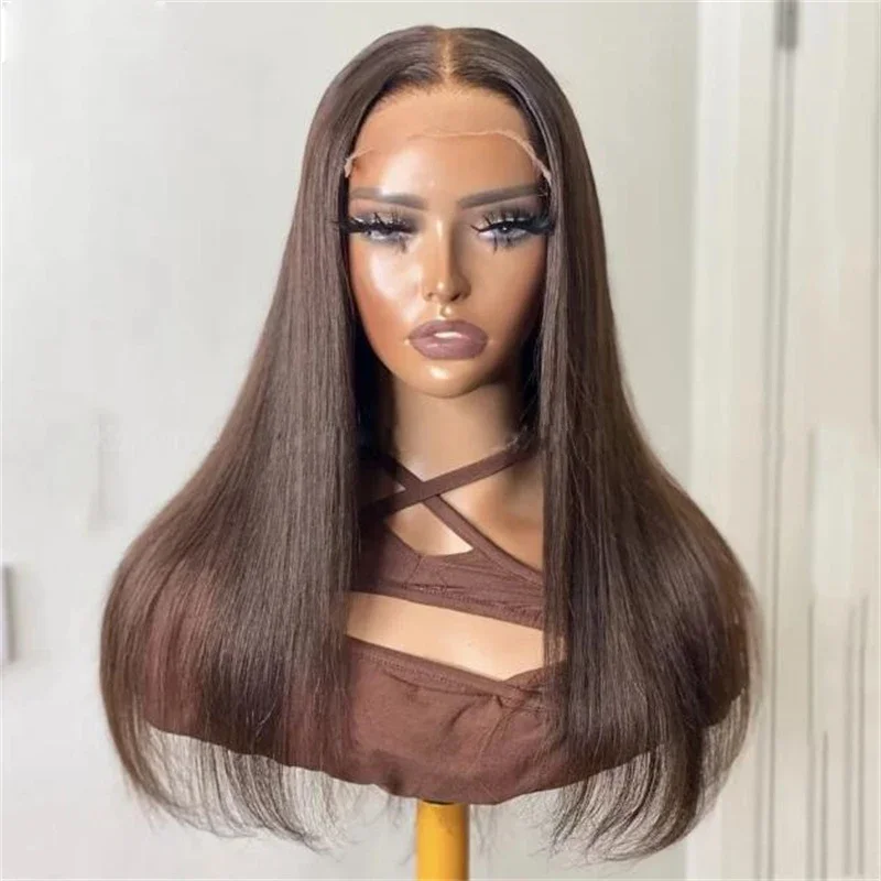 26Inch Long Soft Preplucked Brown Silky Straight 180Density Lace Front Wig For Black Women Baby Hair Natural Hairline
26Inch Long Soft Preplucked Brown Silky Straight 180Density Lace Front Wig For Black Women Baby Hair Natural Hairline