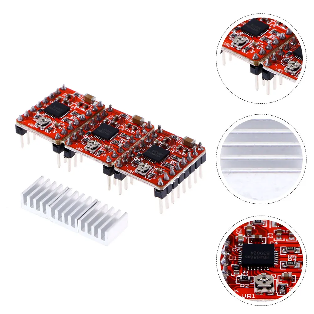 5pcs A4988 Motor Driver for 3D Printer Accessories Microstepping PCB Replacement Full Half 1/4 1/8 1/16 Step Resolution
5pcs A4988 Motor Driver for 3D Printer Accessories Microstepping PCB Replacement Full Half 1/4 1/8 1/16 Step Resolution