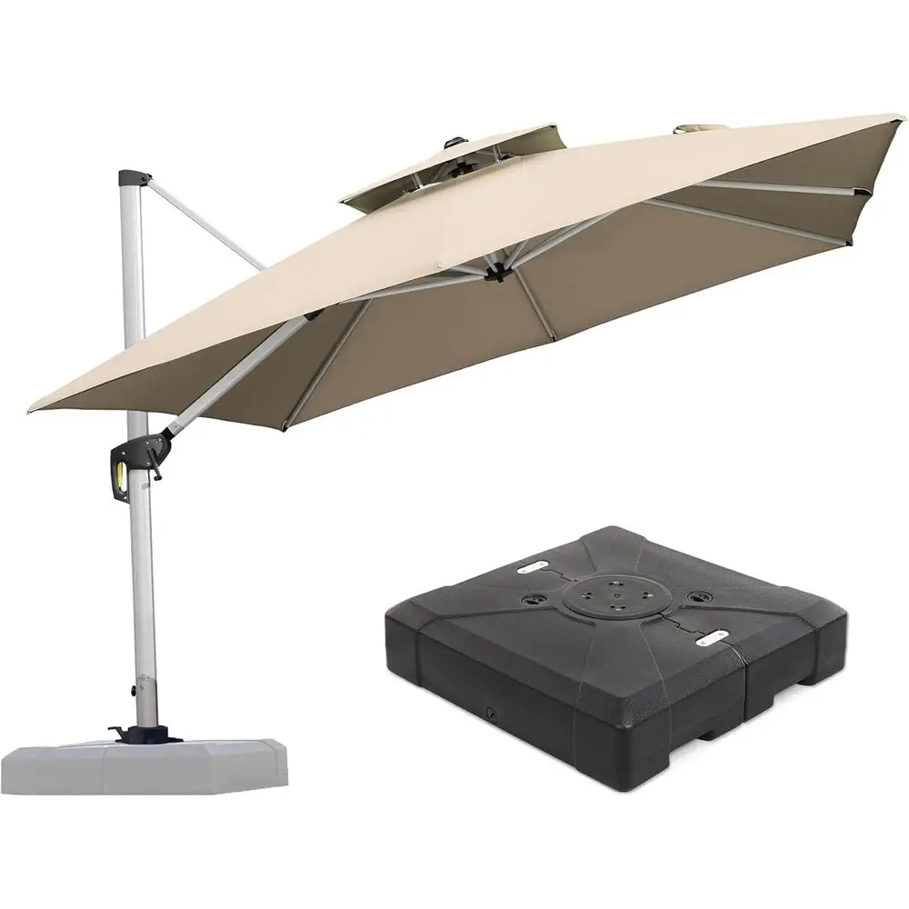 Квадратные консольные зонты 3,05 м (10 футов) с основанием, вращение на 360 градусов ° Вращающийся, уличный, для патио, бежевый
Квадратные консольные зонты 3,05 м (10 футов) с основанием, вращение на 360 градусов ° Вращающийся, уличный, для патио, бежевый