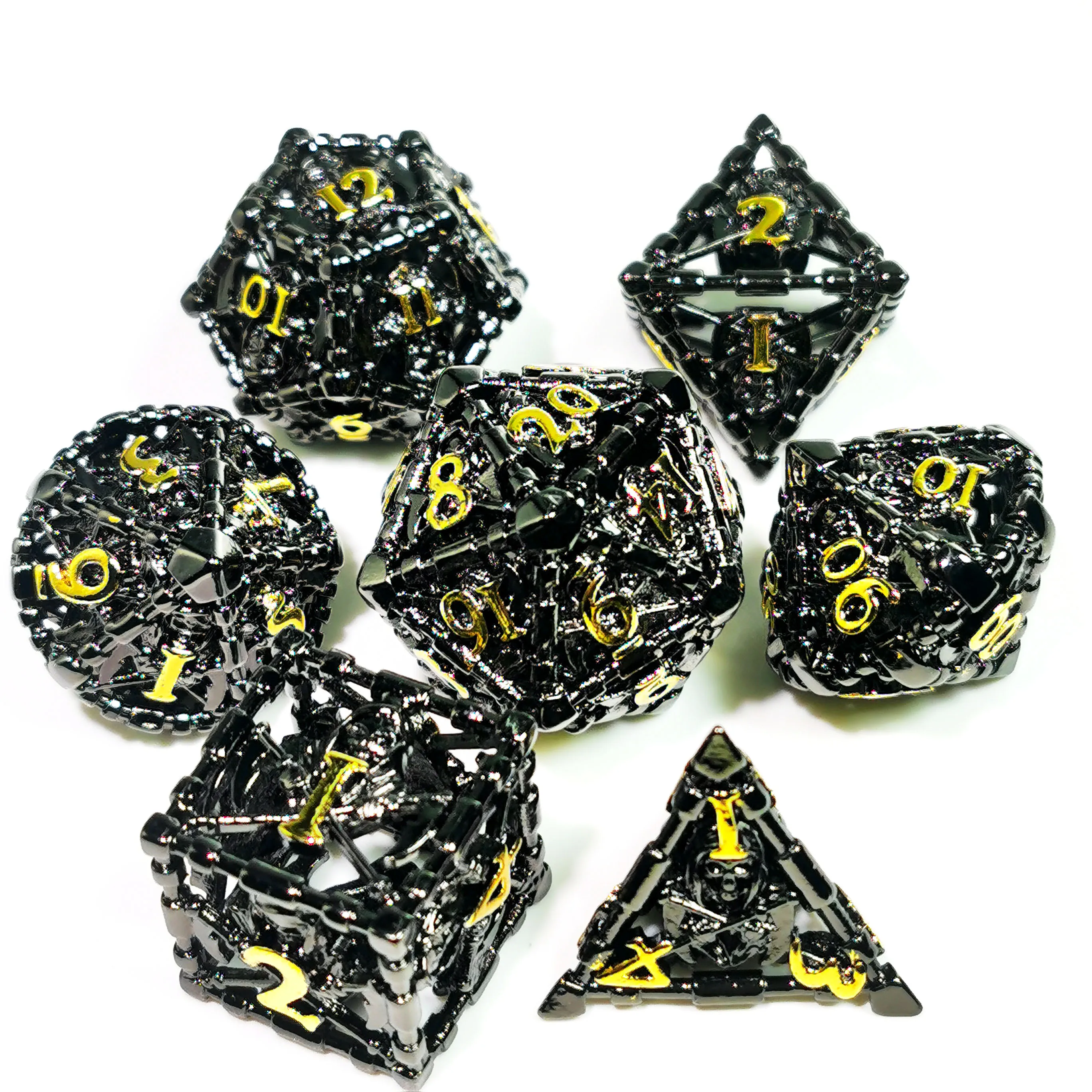 DnD Metal Dice Set - 7 Piece Zinc Alloy Polyhedral Dice, Yellow Patterned for RPG, Dungeons & Dragons Tabletop Games
DnD Metal Dice Set - 7 Piece Zinc Alloy Polyhedral Dice, Yellow Patterned for RPG, Dungeons & Dragons Tabletop Games