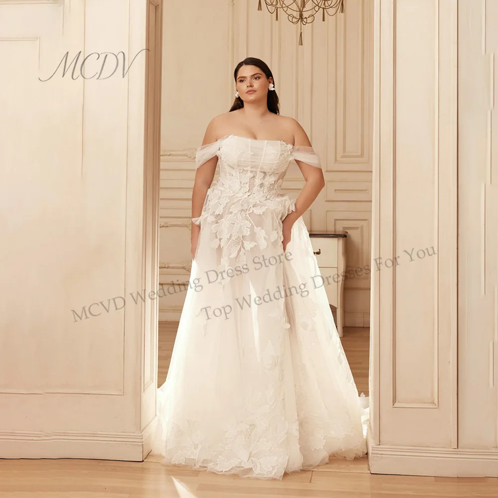 Off Shoulder Weddings Dresses Plus Size Bride Applique Strapless Bride Gowns A Line Civil robe mariee Sweep Train Customized
Off Shoulder Weddings Dresses Plus Size Bride Applique Strapless Bride Gowns A Line Civil robe mariee Sweep Train Customized