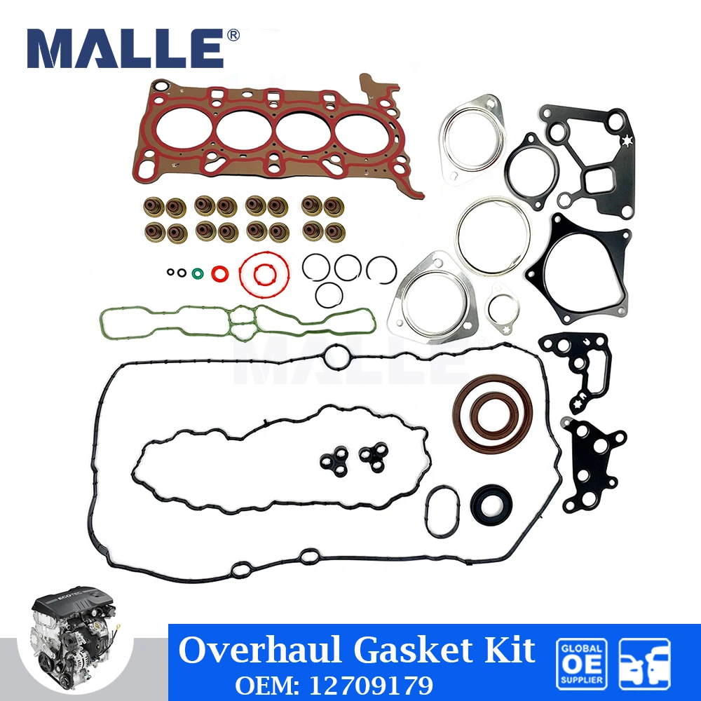 Engine Overhaul Gasket Kit For GM Chevrolet Cruze Malibu Equinox Buick Encore GMC Terrain 1.4L 1.5L Car Accessories OEM 12709179 
Engine Overhaul Gasket Kit For GM Chevrolet Cruze Malibu Equinox Buick Encore GMC Terrain 1.4L 1.5L Car Accessories OEM 12709179