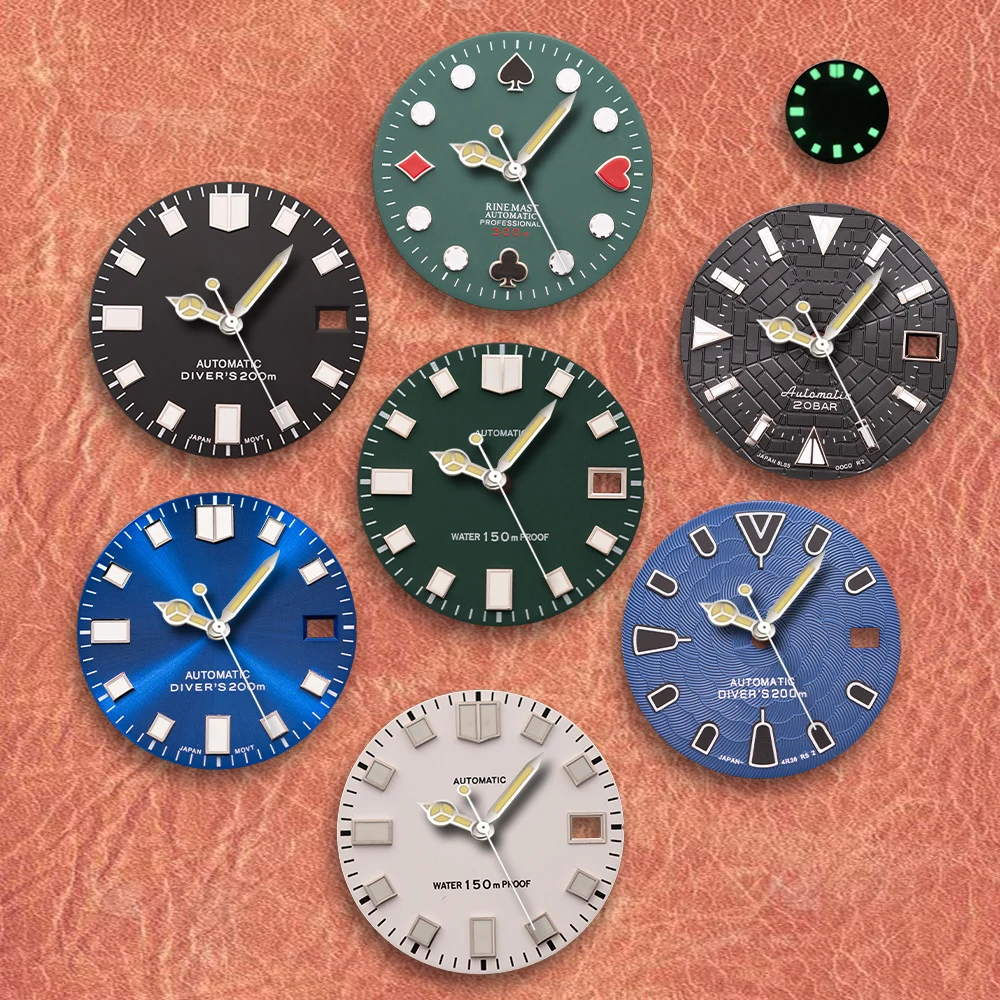28.5mm S Logo Dial New meteorite dial Suitable for NH35/NH36/4R/7S Movement Green Luminous Watch Modification Accessories
28.5mm S Logo Dial New meteorite dial Suitable for NH35/NH36/4R/7S Movement Green Luminous Watch Modification Accessories