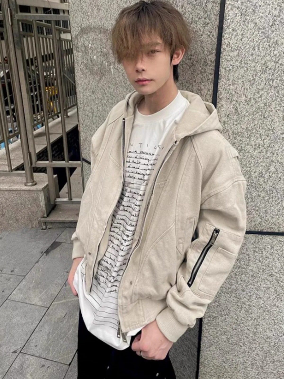 American Sle Loose Fit Baseball Jaet Men's Waed Outwear Hooded Detroit Cleanfit Heavyweight Windproof ort Sve Zipper
American Sle Loose Fit Baseball Jaet Men's Waed Outwear Hooded Detroit Cleanfit Heavyweight Windproof ort Sve Zipper