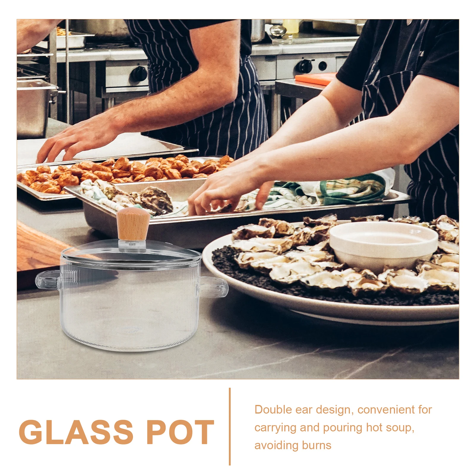 Glass Cooking Pot Double Handle Design Transparent Soup Stew Pot Heatproof Kitchen Noodle Cooker Household Utensils
Glass Cooking Pot Double Handle Design Transparent Soup Stew Pot Heatproof Kitchen Noodle Cooker Household Utensils