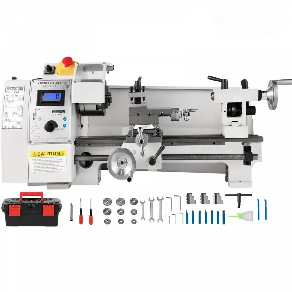 SIHAO Variable Speed Mini Metal Lathe 8x14 Inch Benchtop DIY Machine for Turning Drilling Threading Milling Metalworking Tool
SIHAO Variable Speed Mini Metal Lathe 8x14 Inch Benchtop DIY Machine for Turning Drilling Threading Milling Metalworking Tool