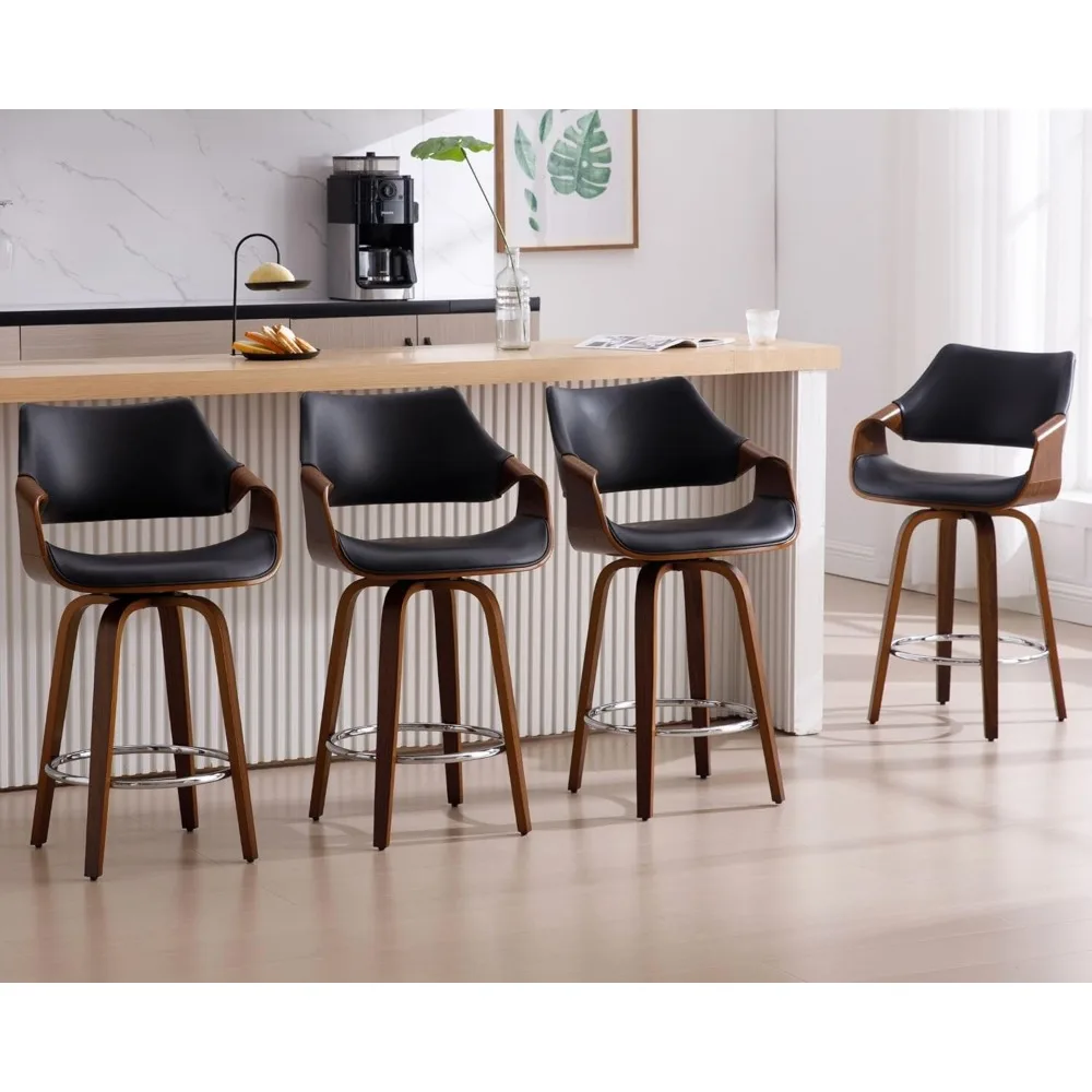 26’’ Modern Barrel Swivel Counter Stools Counter Height Swivel Bar Stools with Backs Set of 4 Black Faux Leather Upholstered Bar
26’’ Modern Barrel Swivel Counter Stools Counter Height Swivel Bar Stools with Backs Set of 4 Black Faux Leather Upholstered Bar