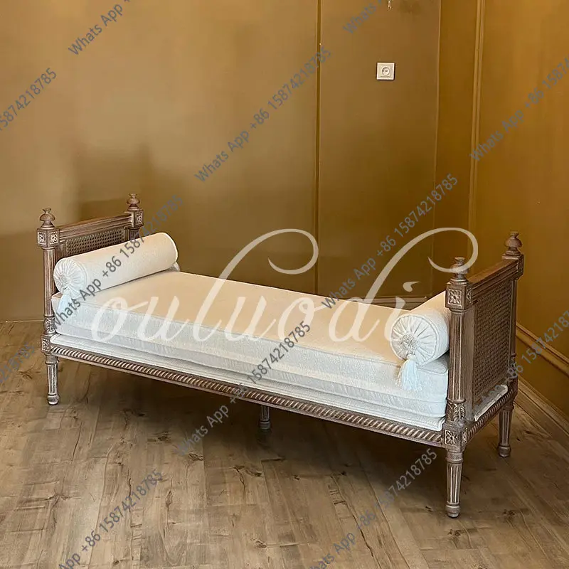 American country rattan bedside stool living room entrance entrance shoe change stool French old solid wood bench couch
American country rattan bedside stool living room entrance entrance shoe change stool French old solid wood bench couch