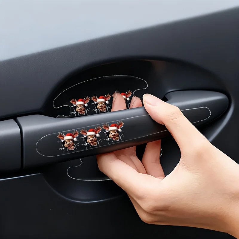 8Pcs/Set Christmas Reindeer Car Door Handle Stickers, Waterproof Anti-Scratch PVC Decals
8Pcs/Set Christmas Reindeer Car Door Handle Stickers, Waterproof Anti-Scratch PVC Decals