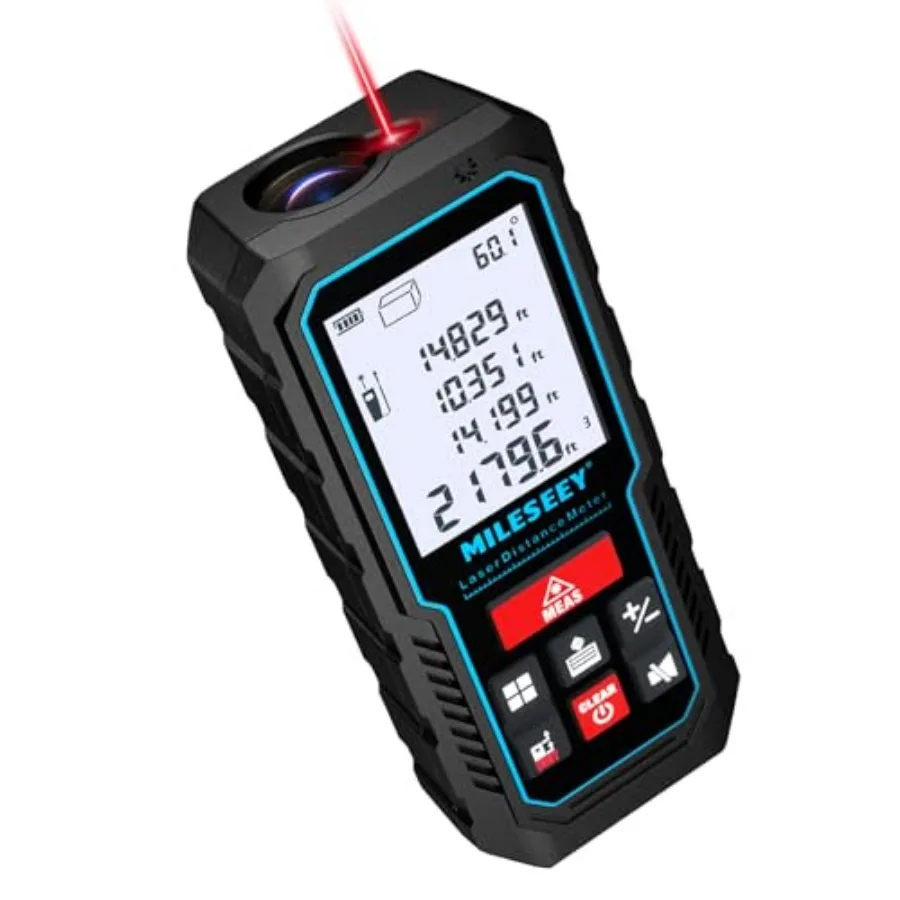 Laser Measure Device 393ft Digital Laser Tape Measure with Upgrade Electronic Angle Sensor 2mm Accuracy Area Measurement Volume
Laser Measure Device 393ft Digital Laser Tape Measure with Upgrade Electronic Angle Sensor 2mm Accuracy Area Measurement Volume