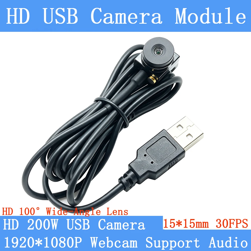 Zero Distortion USB Camera Module 1080P Full Hd MJPEG 30fps High Speed Mini CCTV Linux UVC Webcam Mini Surveillance Camera