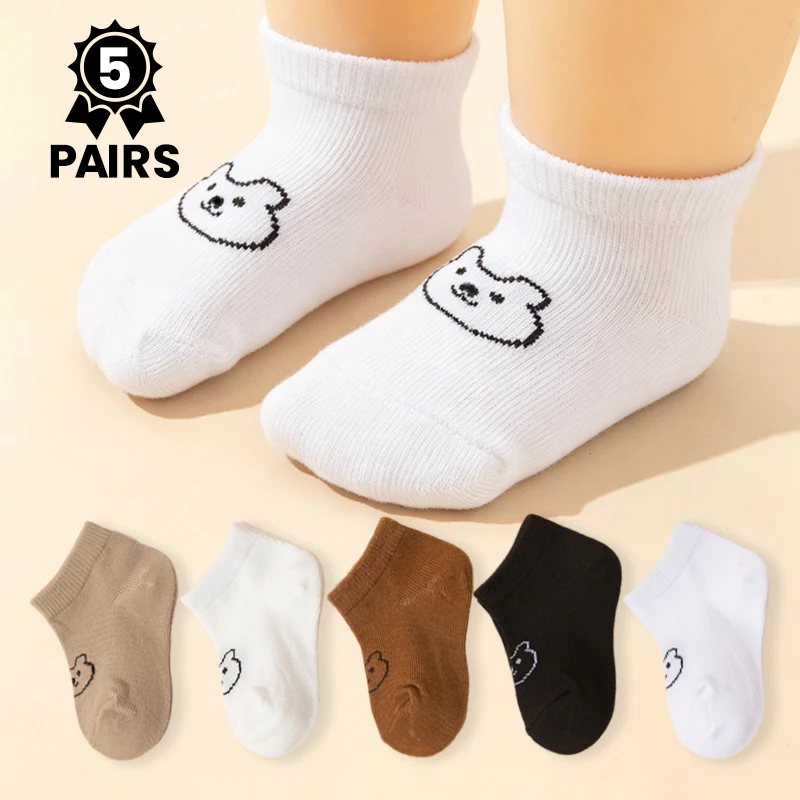 5Pairs Anti-slip Baby Socks Cute Bear Print No Show Breathable Socks for Toddler Boys & Girls Newborn Infant Footwear
5Pairs Anti-slip Baby Socks Cute Bear Print No Show Breathable Socks for Toddler Boys & Girls Newborn Infant Footwear