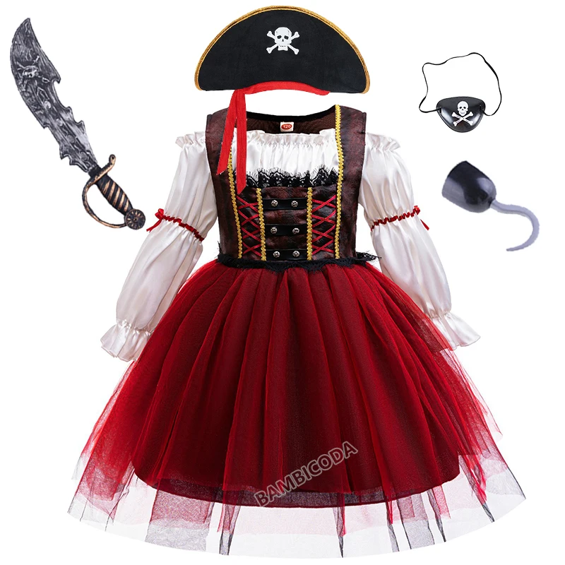Captain Pirate Skull Costume Kids Girls Cool Hat Pants Suit Dress for Infant Toddler Child Halloween Buccaneer Cosplay Outfit
Captain Pirate Skull Costume Kids Girls Cool Hat Pants Suit Dress for Infant Toddler Child Halloween Buccaneer Cosplay Outfit