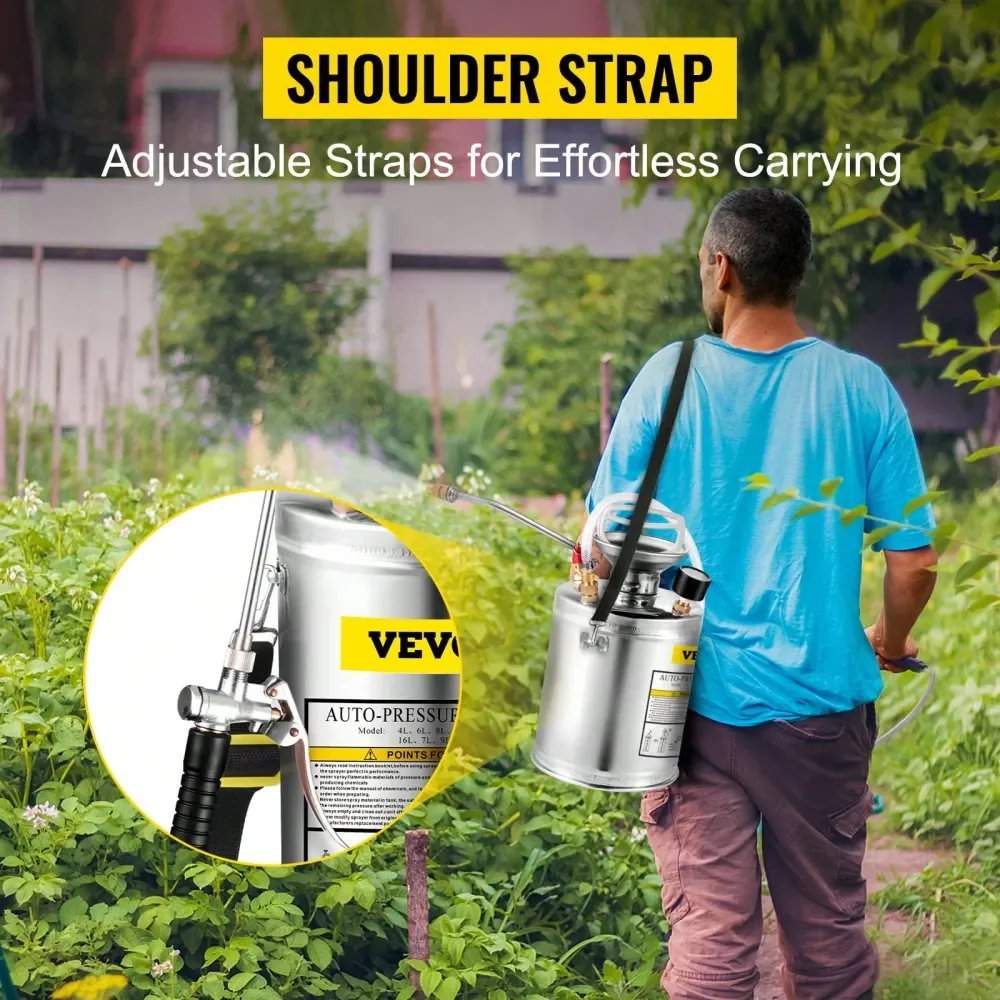 Steel Sprayer Set With 20 Wand Handle 3FT Reinforced Hose Hand Pump Sprayer With Pressure Gauge Safety Valve Adjustable Nozzle
Steel Sprayer Set With 20 Wand Handle 3FT Reinforced Hose Hand Pump Sprayer With Pressure Gauge Safety Valve Adjustable Nozzle