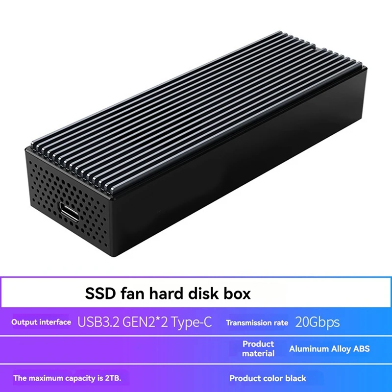 20Gbps for M.2 NVME SSD Case Built-in Cooling Fan Type-C for M2 PCIE SSD Enclosure Adapter for M.2 NVME 2230 2242 SSD-A09I
20Gbps for M.2 NVME SSD Case Built-in Cooling Fan Type-C for M2 PCIE SSD Enclosure Adapter for M.2 NVME 2230 2242 SSD-A09I