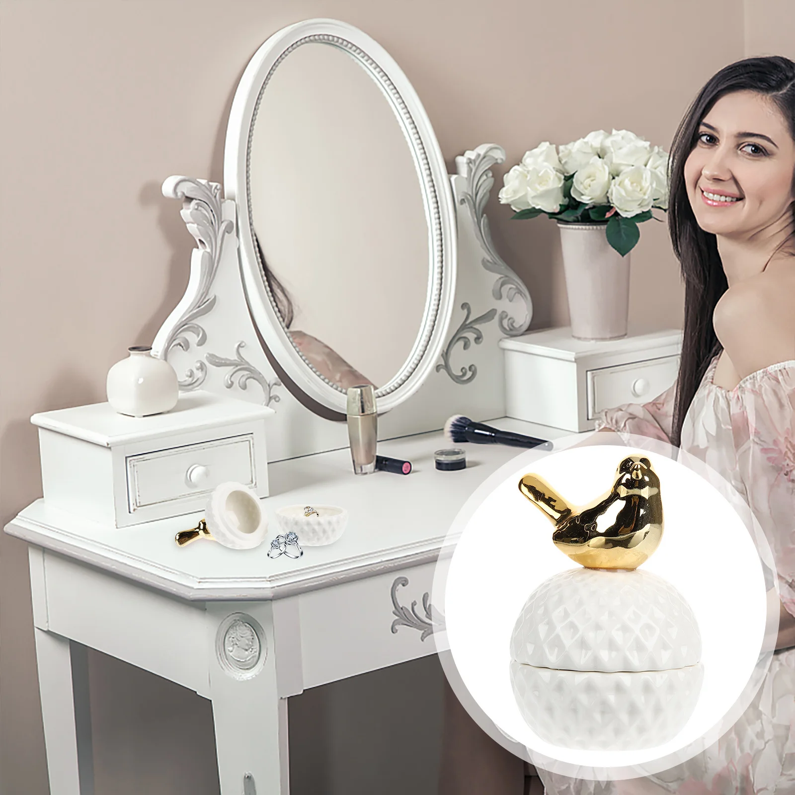 Ceramic Jewelry Storage Box Animal Theme Case for Ring Earring Necklace Bracelet Organizer Desktop Decorative Trinket Container
Ceramic Jewelry Storage Box Animal Theme Case for Ring Earring Necklace Bracelet Organizer Desktop Decorative Trinket Container