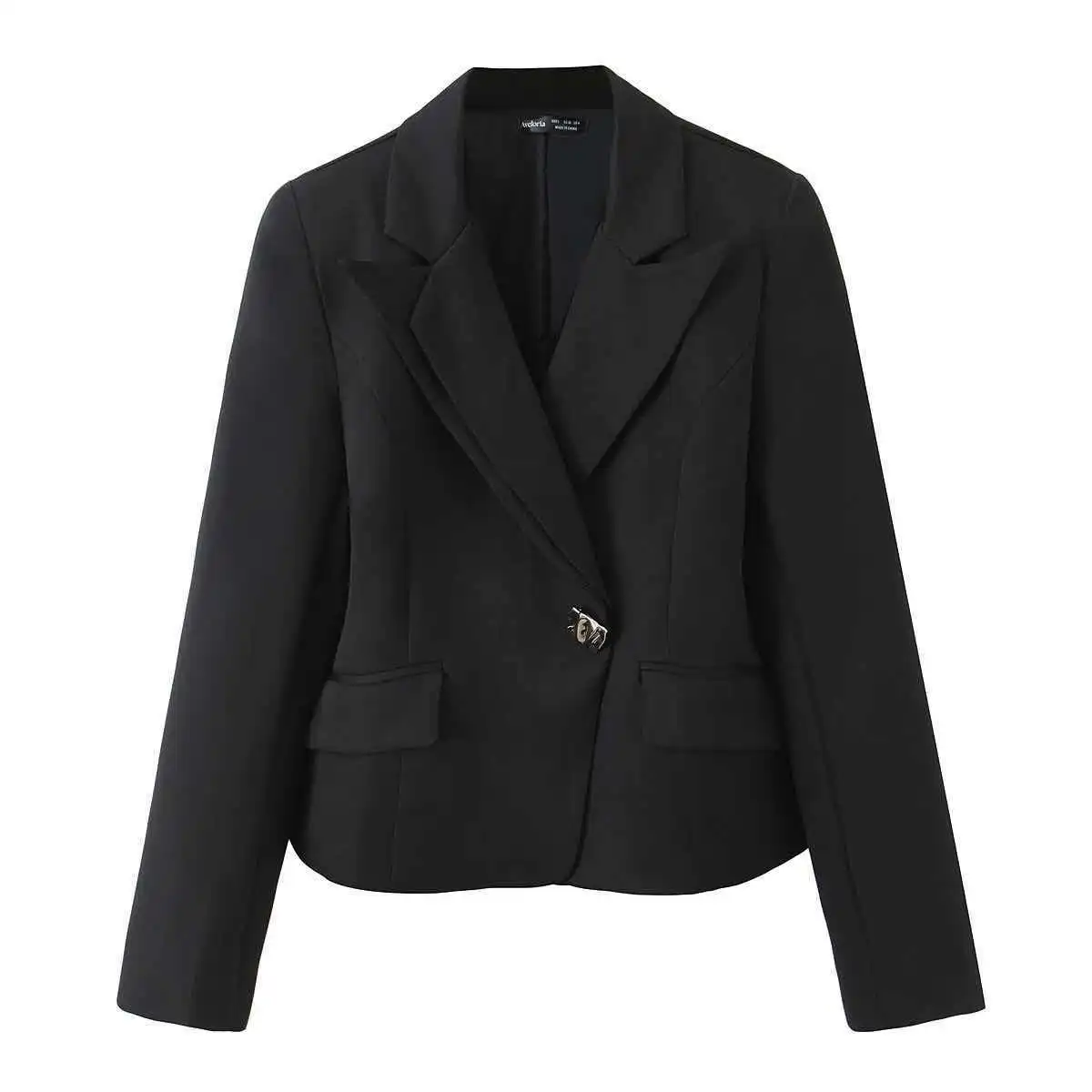 KIDCRKJ Back Hollow Out Black Women Coat Lapel Collar Desinged Spliced Slim Lady Suit Jacket Best Selling Stylish Female Coat
KIDCRKJ Back Hollow Out Black Women Coat Lapel Collar Desinged Spliced Slim Lady Suit Jacket Best Selling Stylish Female Coat