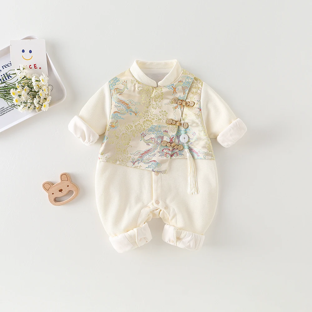 Autumn Outfit Baby Girl Onesie Cotton Long Sleeve round Neck T-Shirt Loose Fit Children's Clothing Traditional Chinese Style
Autumn Outfit Baby Girl Onesie Cotton Long Sleeve round Neck T-Shirt Loose Fit Children's Clothing Traditional Chinese Style