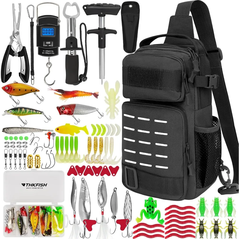 85 Piece Fishing Kit with Backpack Tackle Boxes Lures Pliers Hook Remover Lip Gripper
85 Piece Fishing Kit with Backpack Tackle Boxes Lures Pliers Hook Remover Lip Gripper