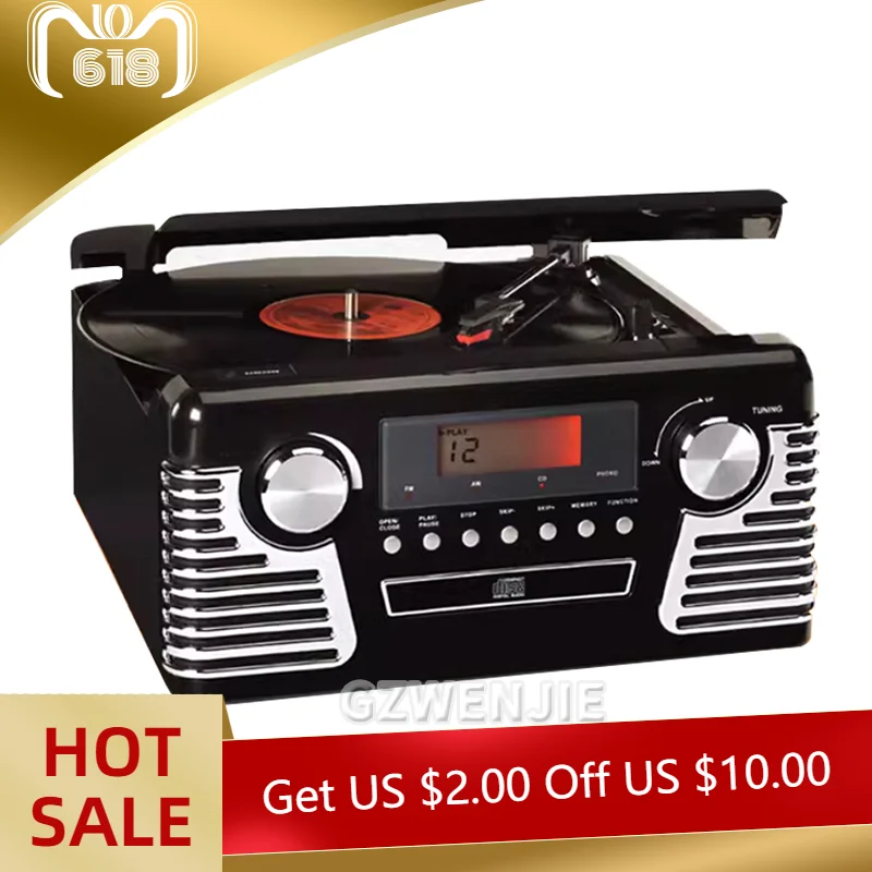 Home Audio AM FM Radio CD Player Gramophone Player Phonograph Cassette Recorder Player Usb Blue-tooth Wireless Turntable
Home Audio AM FM Radio CD Player Gramophone Player Phonograph Cassette Recorder Player Usb Blue-tooth Wireless Turntable