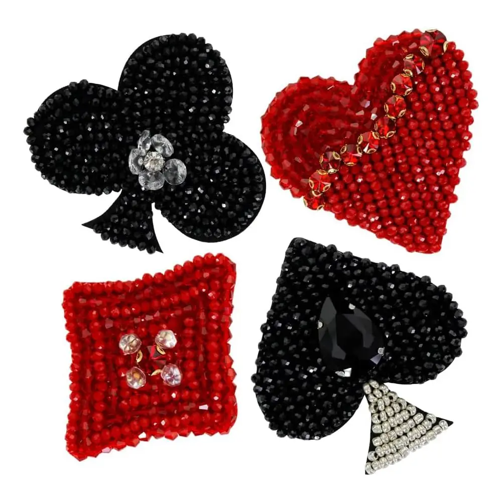 2PCS Poker Cards Patches Beaded Rhinestones DIY Crown Heart Applique Decor Tshirt Bead Patches Sewing Supplies (I Mix 4pieces)
2PCS Poker Cards Patches Beaded Rhinestones DIY Crown Heart Applique Decor Tshirt Bead Patches Sewing Supplies (I Mix 4pieces)