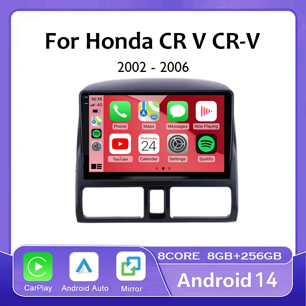 9Inch Android 14 Auto Car Radio GPS Stereo for Honda CR V CR-V 2002 - 2006 Multimedia Player 4G+WIFI Carplay Autoradio Head Unit
9Inch Android 14 Auto Car Radio GPS Stereo for Honda CR V CR-V 2002 - 2006 Multimedia Player 4G+WIFI Carplay Autoradio Head Unit