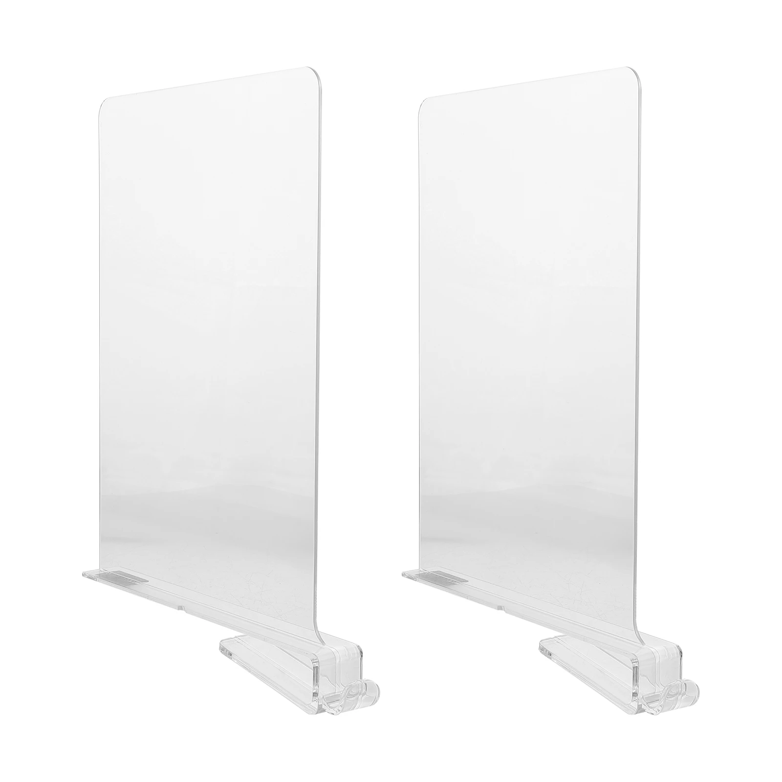 2pcs Clear Shelf Dividers Storage Partition Plastic Separators for Wardrobe Closet Shoe Purses Towels Linen Kitchen Office 
2pcs Clear Shelf Dividers Storage Partition Plastic Separators for Wardrobe Closet Shoe Purses Towels Linen Kitchen Office