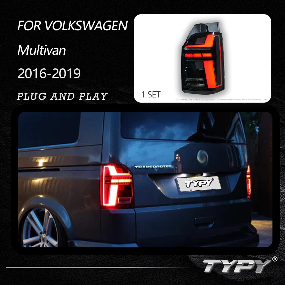 TYPY Dynamic Turn Signal Tail Lamp Automotive Accessories Upgrade Modified New LED For VW Multivan Taillight 2016-2019
TYPY Dynamic Turn Signal Tail Lamp Automotive Accessories Upgrade Modified New LED For VW Multivan Taillight 2016-2019