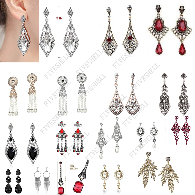 Art Deco Antique Vintage Flapper Style Jet Black Rhinestone Extra Long Dangle Earrings Pearl Earrings Jewelry for Women
Art Deco Antique Vintage Flapper Style Jet Black Rhinestone Extra Long Dangle Earrings Pearl Earrings Jewelry for Women