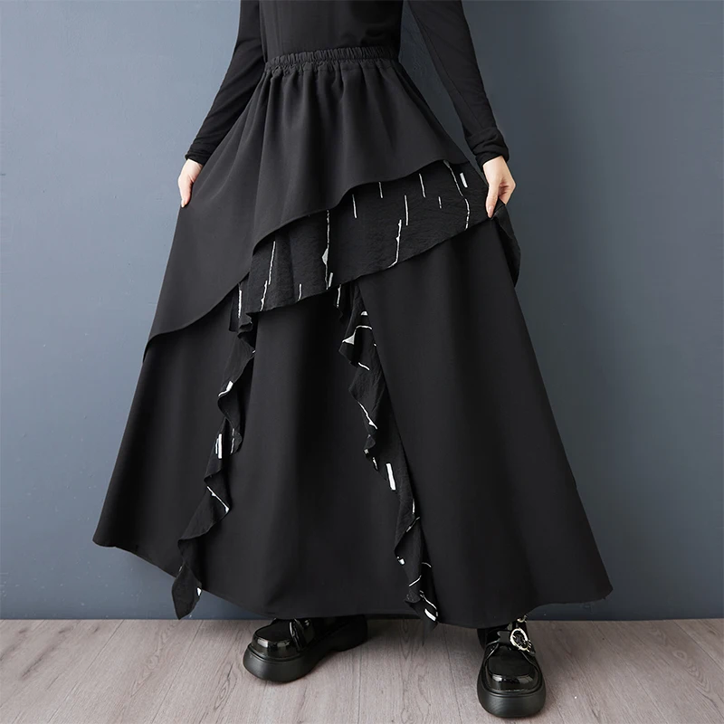 New Spring Arrival Dark Academia Printed Patchwork long Skirt women Asymmetrical High Waisted Casual Loose Woman Skirts
New Spring Arrival Dark Academia Printed Patchwork long Skirt women Asymmetrical High Waisted Casual Loose Woman Skirts