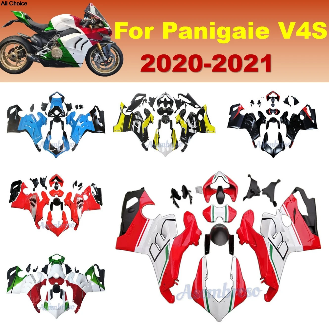 Custom Injection Body Fairings kits For DUCATI Panigale V4 V4S V4R 2020 2021 V4 / V4S / R | Motorcycle Fairing kit
Custom Injection Body Fairings kits For DUCATI Panigale V4 V4S V4R 2020 2021 V4 / V4S / R | Motorcycle Fairing kit