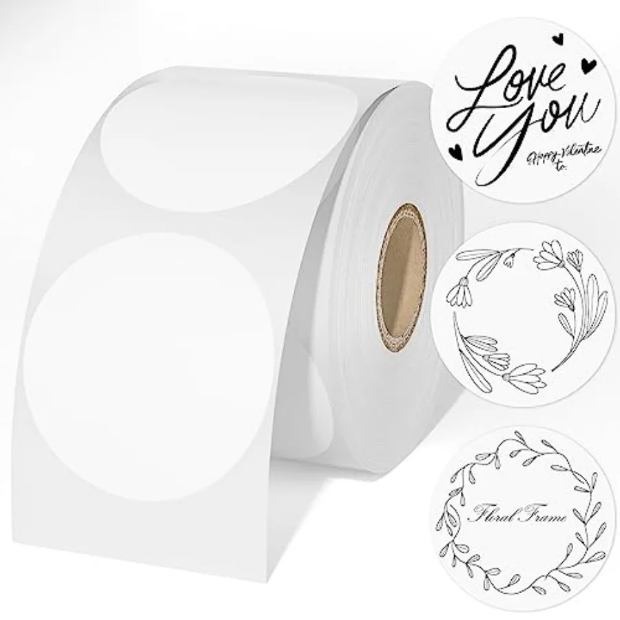 Circle Thermal Sticker Labels, 2" Thermal Stickers, Multi-Purpose Round Direct Thermal Labels for Name Tag, Small Business Labe
Circle Thermal Sticker Labels, 2" Thermal Stickers, Multi-Purpose Round Direct Thermal Labels for Name Tag, Small Business Labe