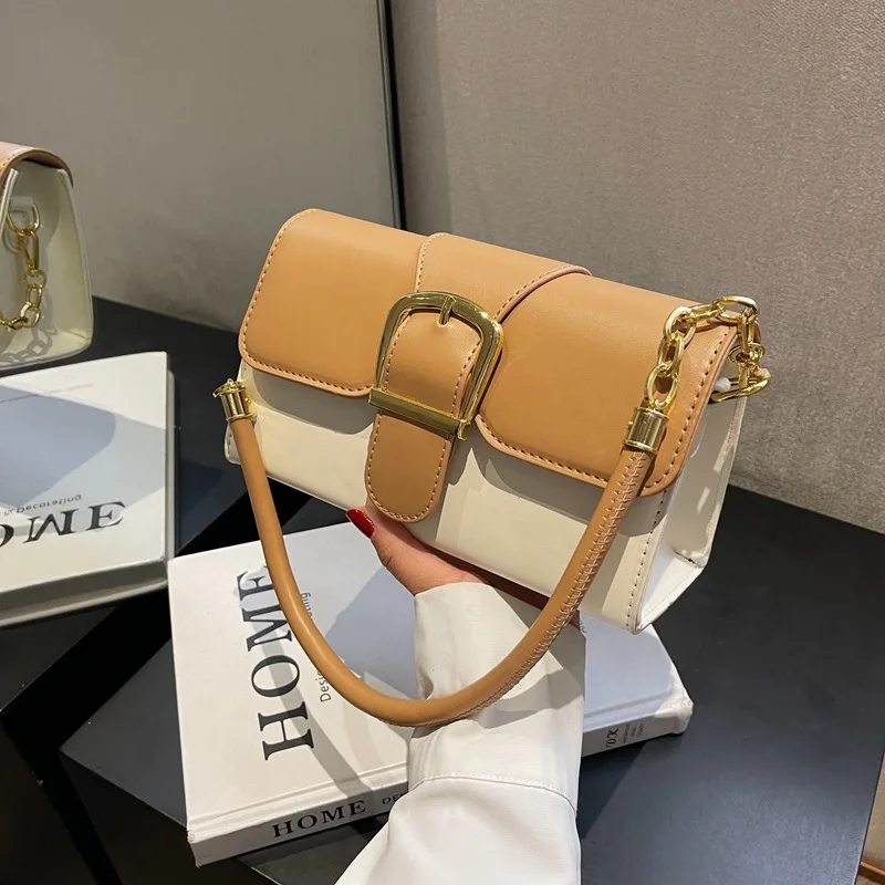 Fashion Textured Underarm Square Bag Popular Contrast Color Pu Leather Single Shoulder Bag Versatile Women Crossbody Bag
Fashion Textured Underarm Square Bag Popular Contrast Color Pu Leather Single Shoulder Bag Versatile Women Crossbody Bag