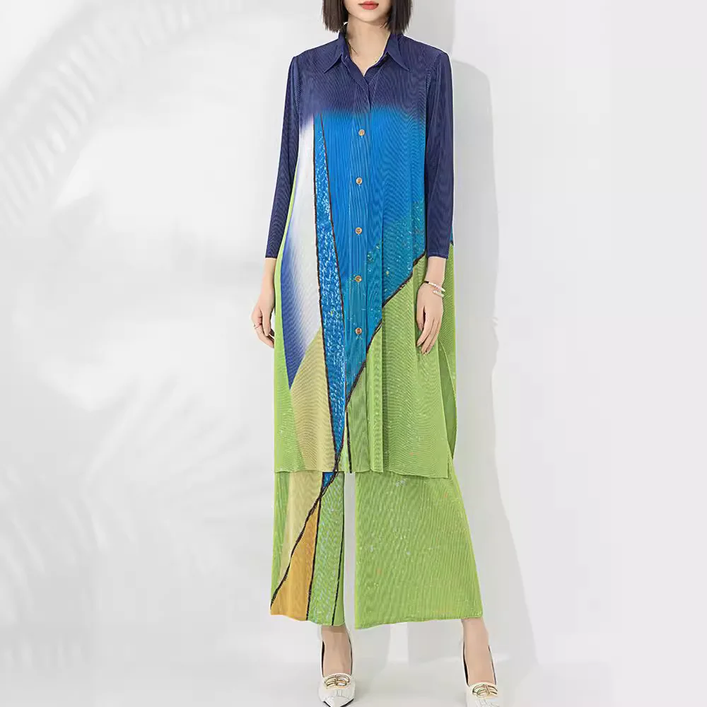 SuperAen Spring 2024 New Prints Long Shirt Dress Wide Leg Pants Fashion Two Piece Set
SuperAen Spring 2024 New Prints Long Shirt Dress Wide Leg Pants Fashion Two Piece Set