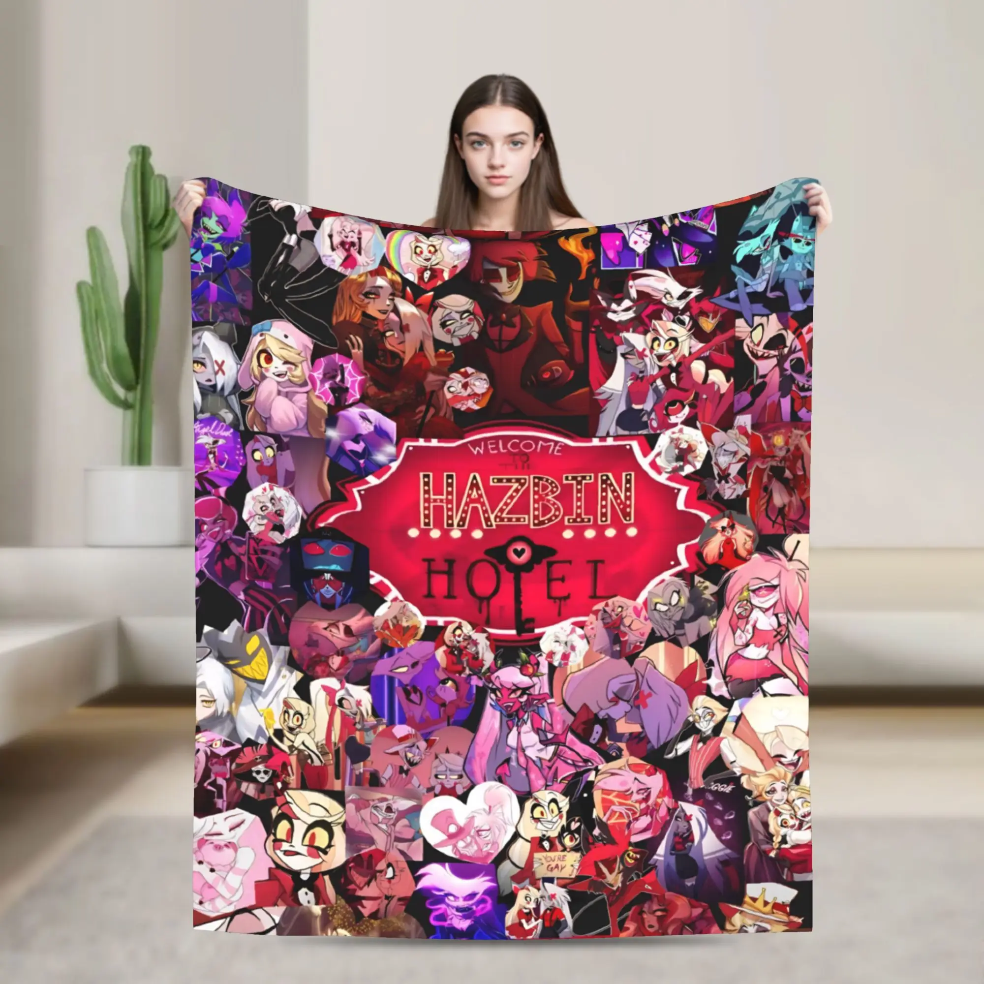 Soft Warm Blanket Airplane Travel VOX H-Hazbin Hotel Alastor Game Throw Blanket Flannel Bedspread For Couch Bed Sofa Bed Cover
Soft Warm Blanket Airplane Travel VOX H-Hazbin Hotel Alastor Game Throw Blanket Flannel Bedspread For Couch Bed Sofa Bed Cover