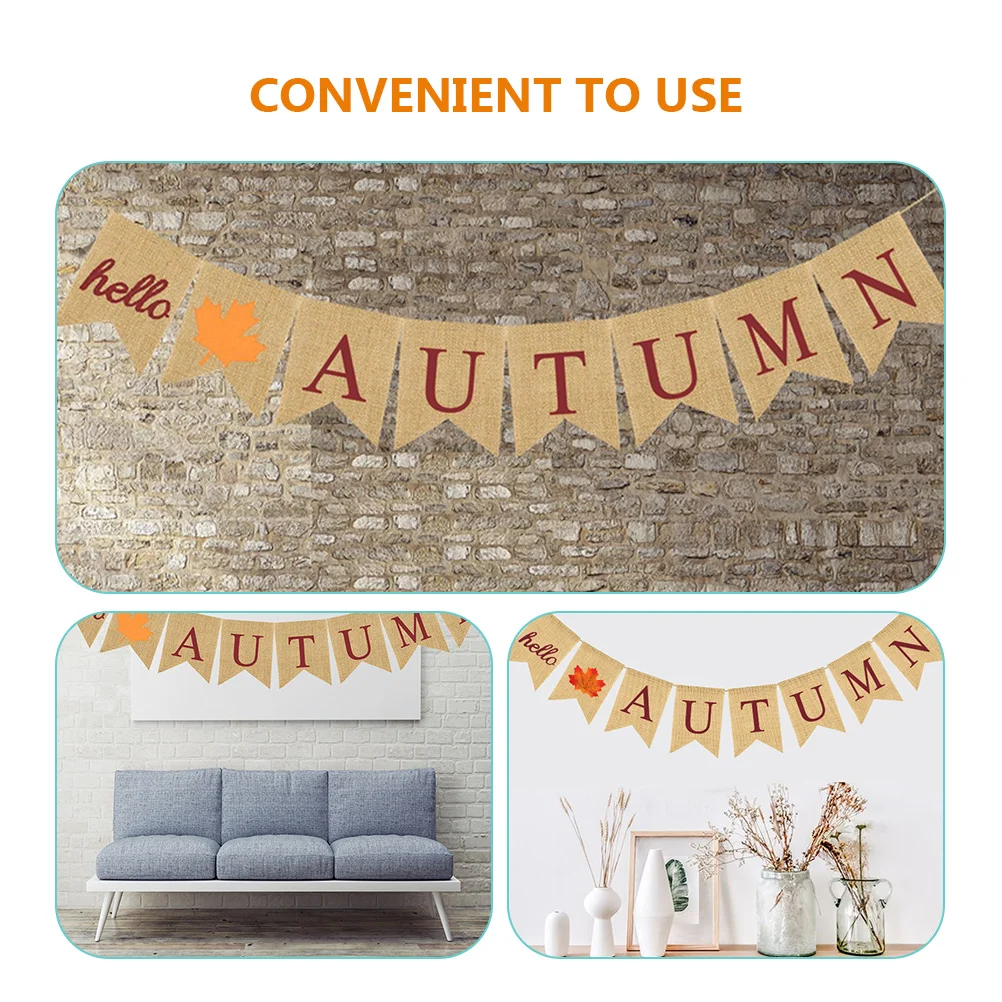 Hello Autumn Linen Burlap Banner Fall Themed Swallowtail Bunting Decoration Party Hanging Banner Thanksgiving Supplies
Hello Autumn Linen Burlap Banner Fall Themed Swallowtail Bunting Decoration Party Hanging Banner Thanksgiving Supplies