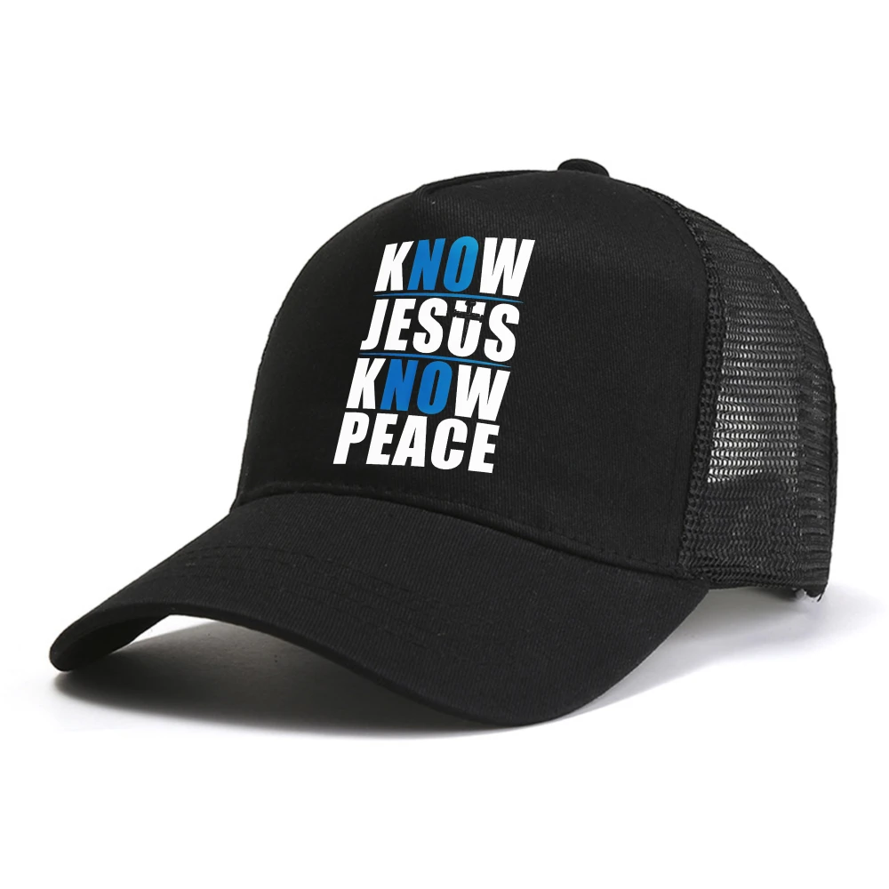 Know Jesus Know Peace Christian baseball cap man women summer mesh cool trucker hat
Know Jesus Know Peace Christian baseball cap man women summer mesh cool trucker hat